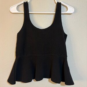 Ganni Black Textured Top